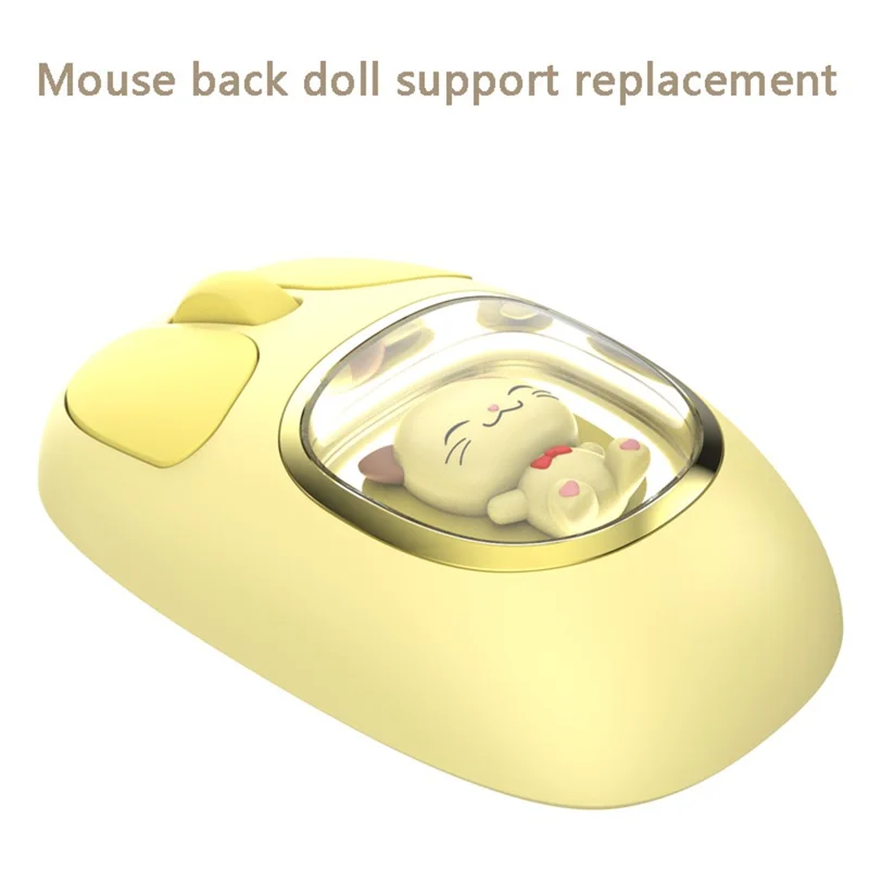 Y-FRUITFUL M94 2.4G+Bluetooth-compatible 3.0+Bluetooth-compatible 5.0 Tri-Mode Mouse Cartoon Doll Wireless Mice - Purple Witch
