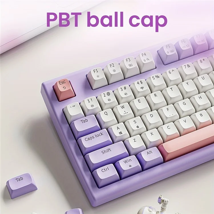 Tastiera wireless ricaricabile Bluetooth / 2.4G EWEADN V97 per computer portatile - Viola