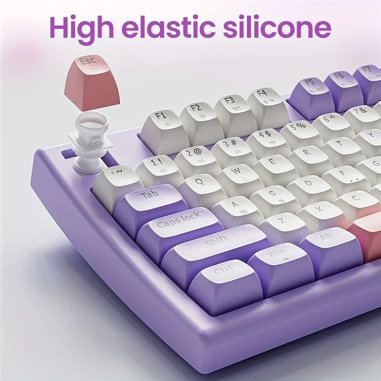 Tastiera wireless ricaricabile Bluetooth / 2.4G EWEADN V97 per computer portatile - Viola