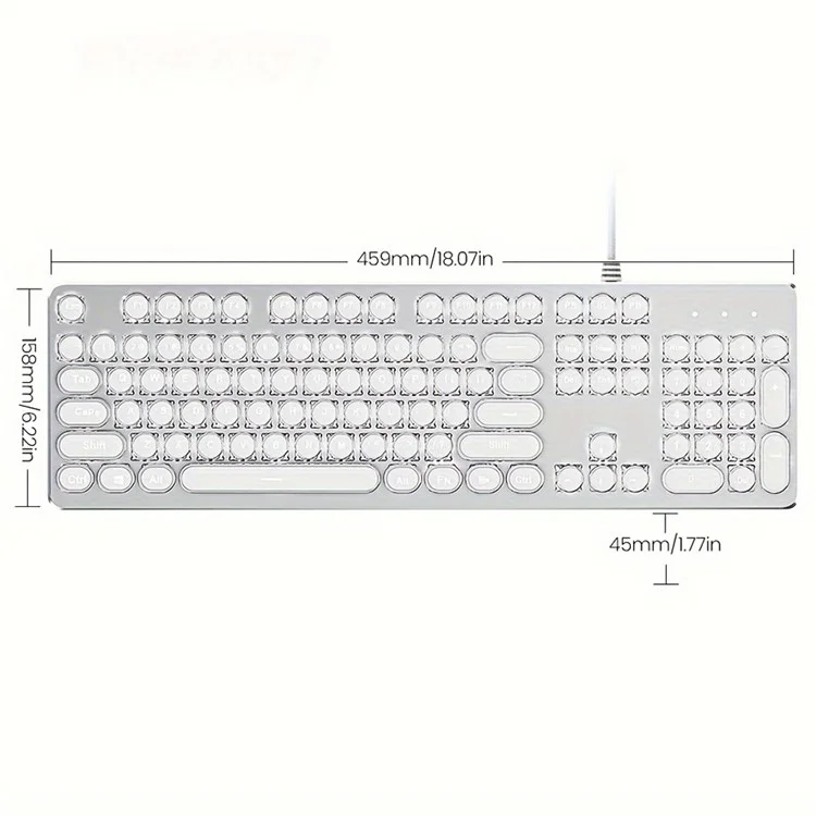 EWEADN TK100 Clavier Mécanique Filaire pour Ordinateur Portable - Interrupteur Brun
