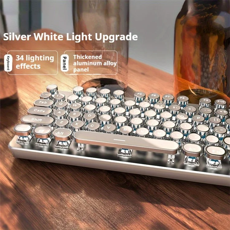 EWEADN TK100 Clavier Mécanique Filaire pour Ordinateur Portable - Interrupteur Brun