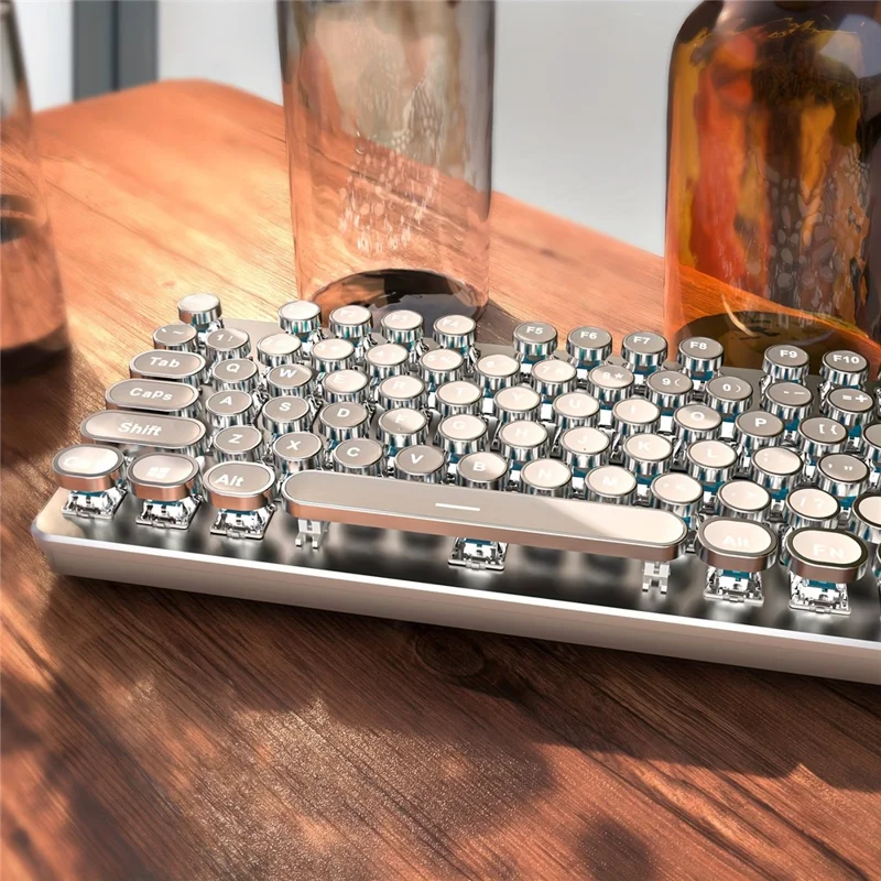 EWEADN TK100 Punk trådbunden tangentbord Dator Laptop Mekaniskt tangentbord - Svart brytare