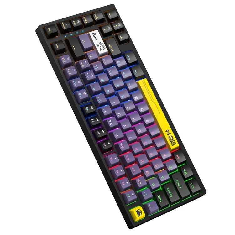 ONIKUMA G58 Hot-Swappable 82-Key Mechanical Gaming Keyboard RGB Lighting Wired Keyboard - Black