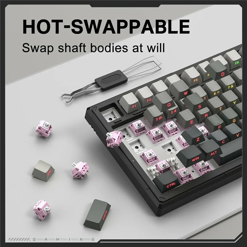 ONIKUMA G83 2,4G Draadloos / Bluetooth-compatibel / Bedraad 3 Modi 82-Toets Mechanisch Toetsenbord Verwisselbare Schakelaars Gamingtoetsenbord