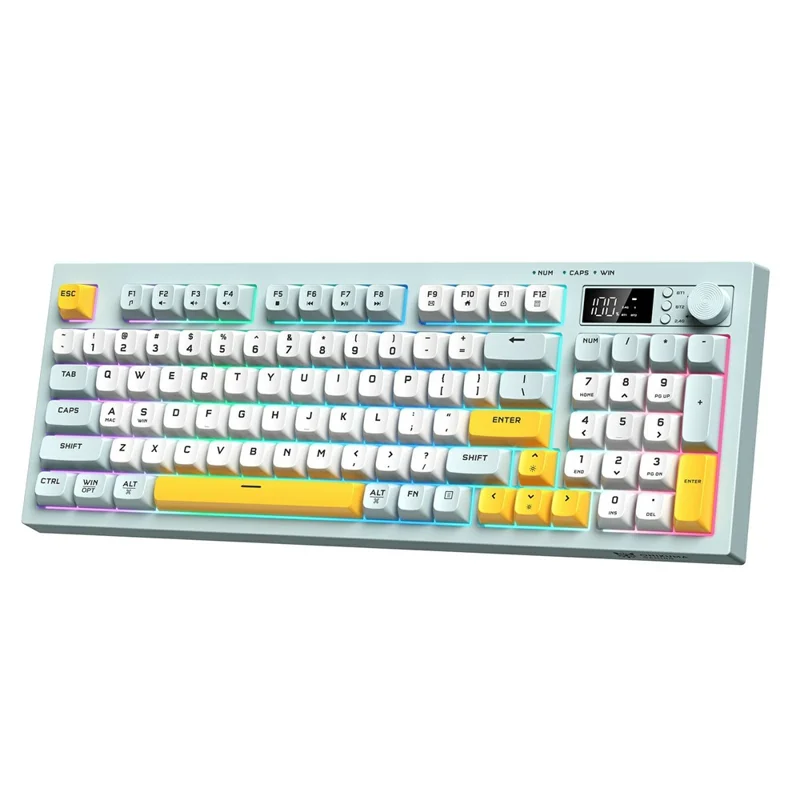Tastiera da gioco ONIKUMA G80 con tasti a membrana wireless 2,4G / Bluetooth / Cablata, 3 modalità con retroilluminazione RGB