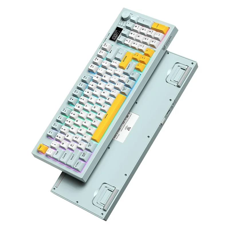 Tastiera da gioco ONIKUMA G80 con tasti a membrana wireless 2,4G / Bluetooth / Cablata, 3 modalità con retroilluminazione RGB