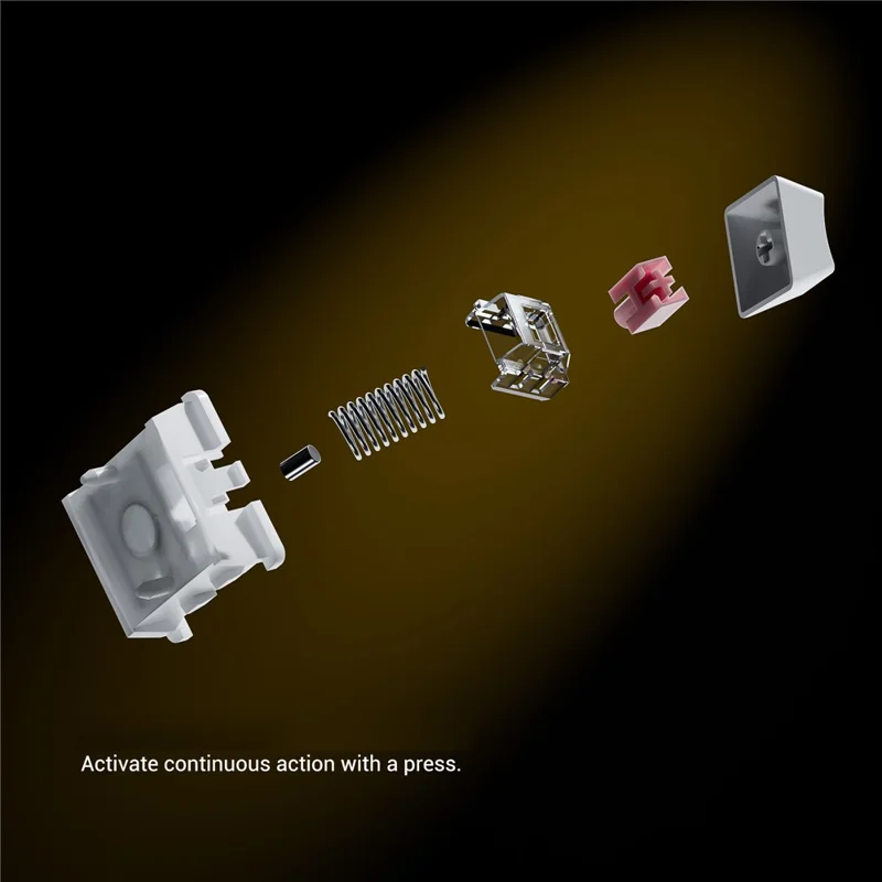 SYNTECH 68 Magnetic Gaming Keyboard Ergonomic Lightweight Wired Keyboard - White Yellow