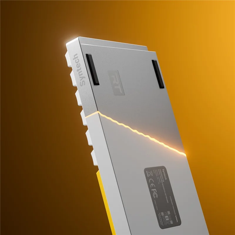 SYNTECH 68 Magnetic Gaming Keyboard Ergonomic Lightweight Wired Keyboard - White Yellow