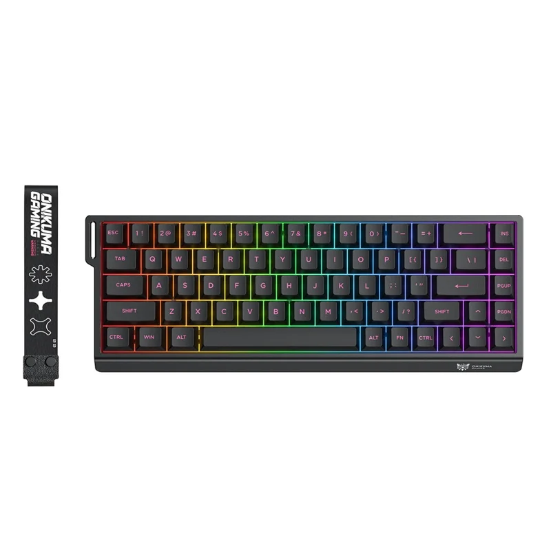 ONIKUMA MT603 68 Keys Mechanical Keyboard Three Modes 2.4GHz Wireless Gaming Keyboard - Black