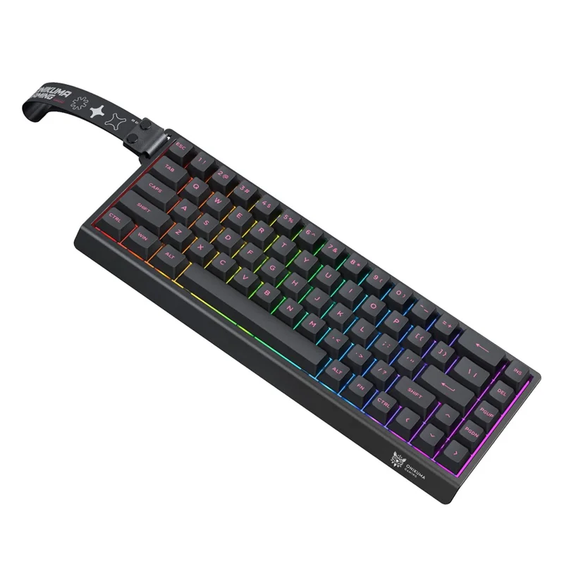 ONIKUMA MT603 68 Keys Mechanical Keyboard Three Modes 2.4GHz Wireless Gaming Keyboard - Black