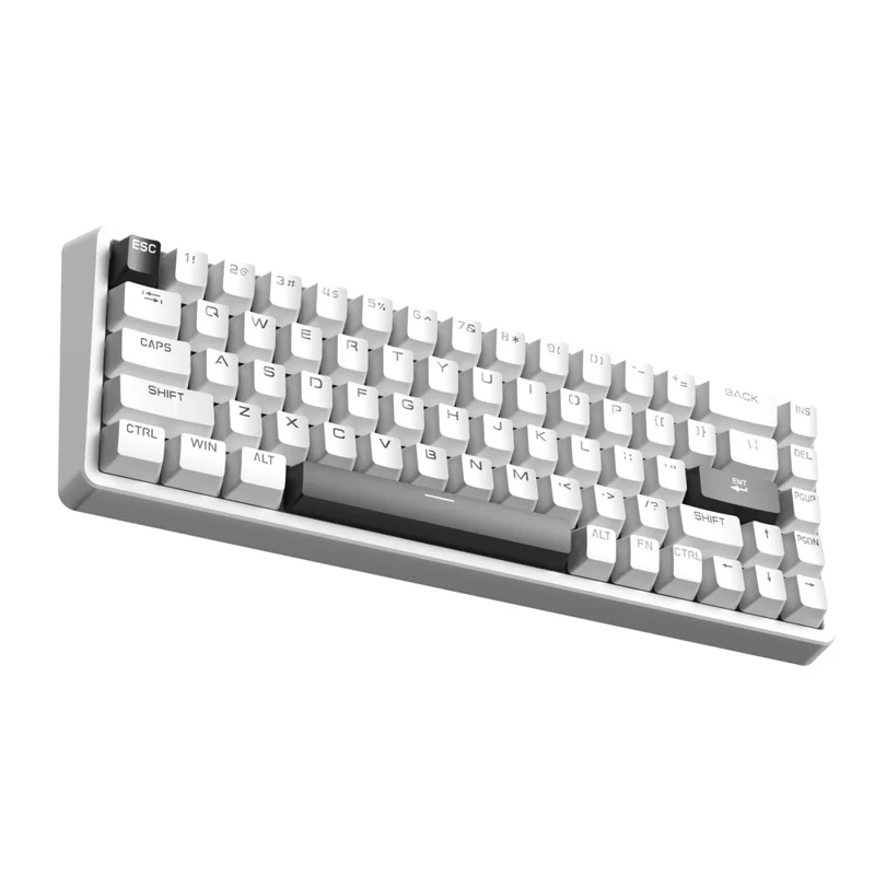 ERAZER MK68 68-Key Mechanical Keyboard Blue Red Switch RGB Backlit Type-C Wired Gaming Keyboard (Invested By Lenovo) - White