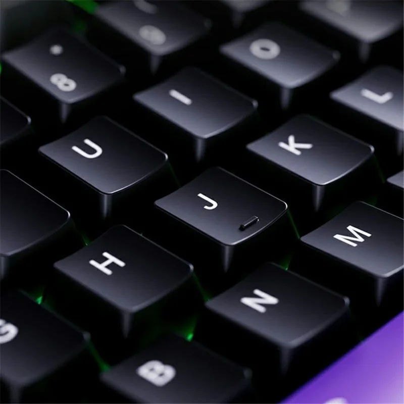 INPHIC V98PRO Wired Keyboard 98-Key Mechanical Feel Membrane Keyboard with RGB Backlit for Office Gaming - Black+Grey