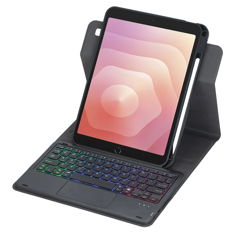 L730B-AS For Samsung Galaxy Tab S11 Keyboard Case with Touchpad / Backlit Wireless Detachable Folio Keyboard Cover - Black