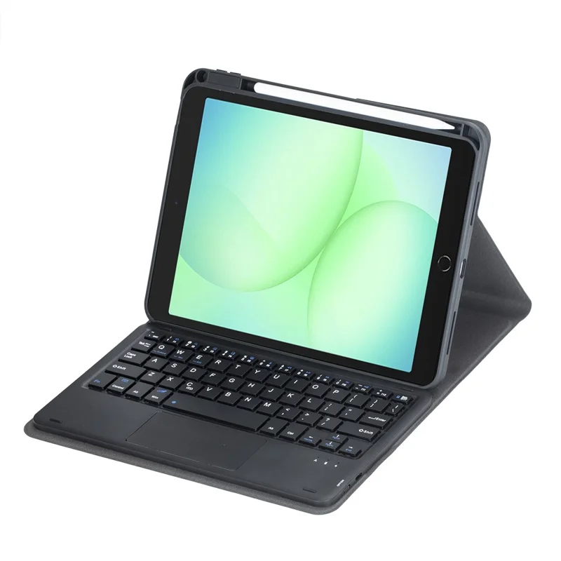 L240B-A For Samsung Galaxy Tab A11+ / Tab A9+ Rotating Keyboard Case with Touchpad Stand Protective Cover - Black