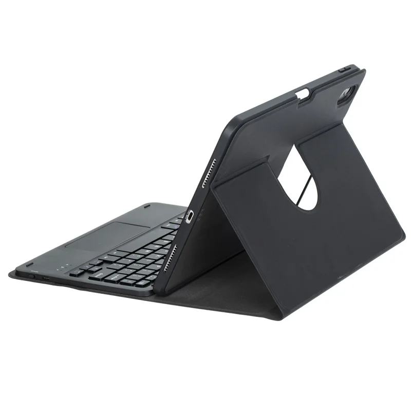 L240B-A For Samsung Galaxy Tab A11+ / Tab A9+ Rotating Keyboard Case with Touchpad Stand Protective Cover - Black
