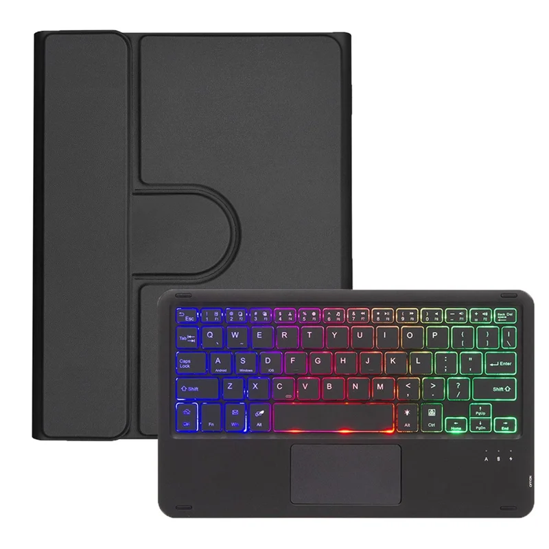 L240B-AS For Samsung Galaxy Tab A11+ / Tab A9+ Keyboard Case with Touchpad / Backlit Wireless Detachable Folio Keyboard Cover - Black