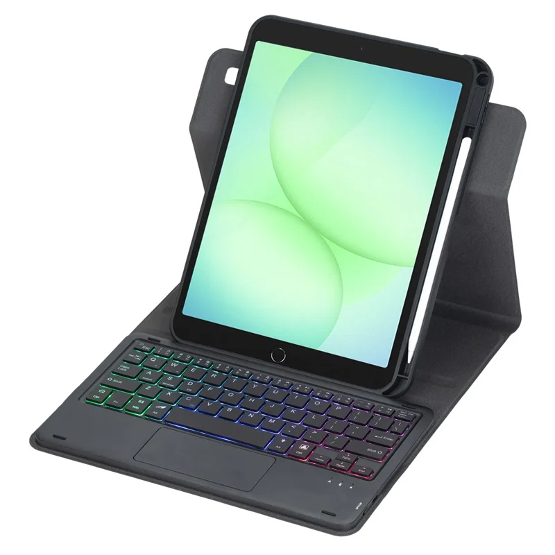 L240B-AS For Samsung Galaxy Tab A11+ / Tab A9+ Keyboard Case with Touchpad / Backlit Wireless Detachable Folio Keyboard Cover - Black