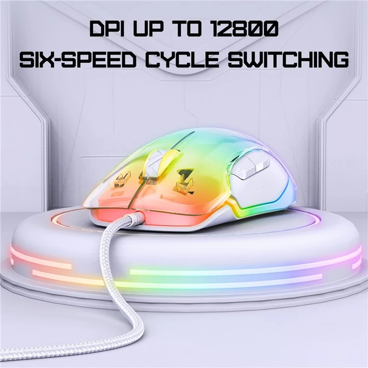 ONIKUMA CW925 USB verkabelte Gaming-Maus RGB-Licht Computer Laptop Mäuse - Weiß