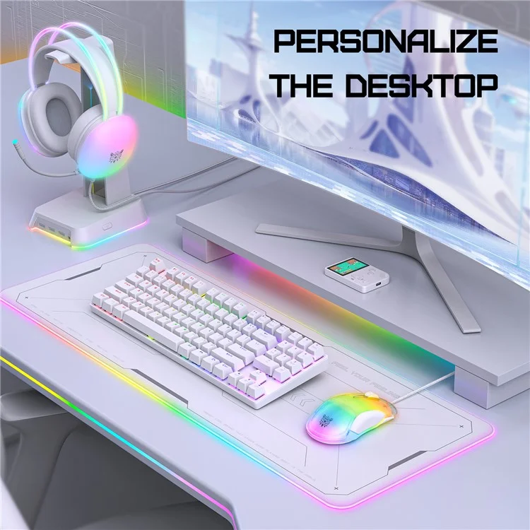 ONIKUMA CW925 USB verkabelte Gaming-Maus RGB-Licht Computer Laptop Mäuse - Weiß