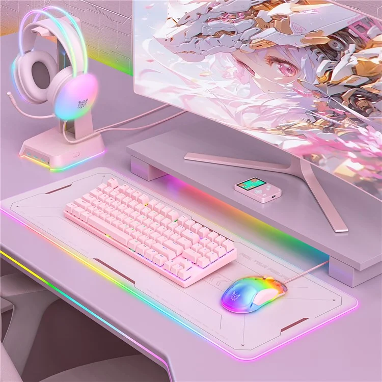 ONIKUMA CW925 USB Wired Gaming Mouse RGB Light Computer Laptop Mice - Pink