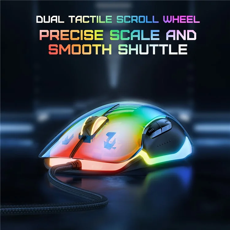 ONIKUMA CW925 USB Wired Gaming Mouse RGB Light Computer Laptop Mice - Black