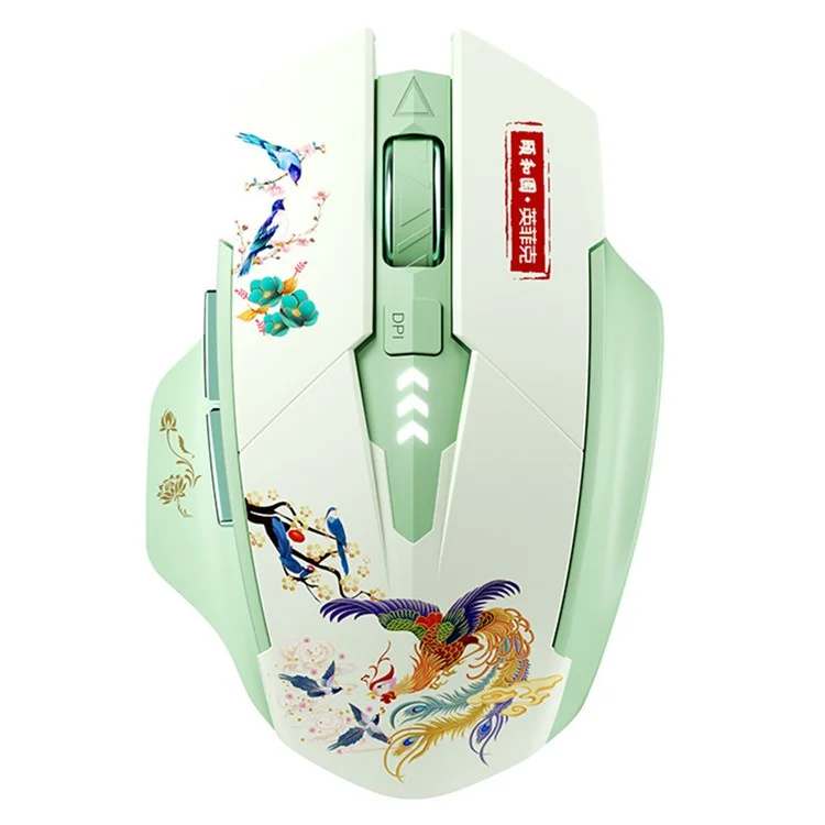 INPHIC A10 Summer Palace Style Bluetooth-compatible 4.0 / Bluetooth-compatible 5.0 / 2.4G Wireless Mouse Home Office Mute Mice
