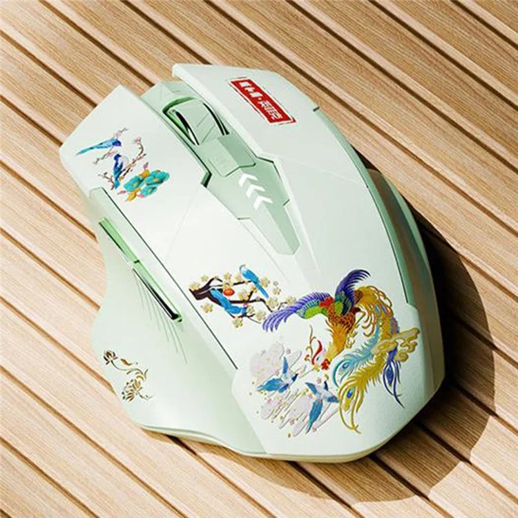 INPHIC A10 Summer Palace Style Bluetooth-compatible 4.0 / Bluetooth-compatible 5.0 / 2.4G Wireless Mouse Home Office Mute Mice