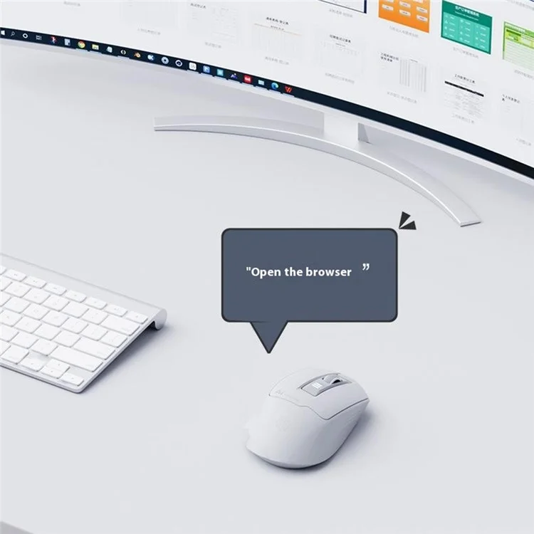 INPHIC S6 AI Smart Voice Mouse Wireless Bluetooth-compatible Mouse 2400DPI Support Voice Controlled Typing