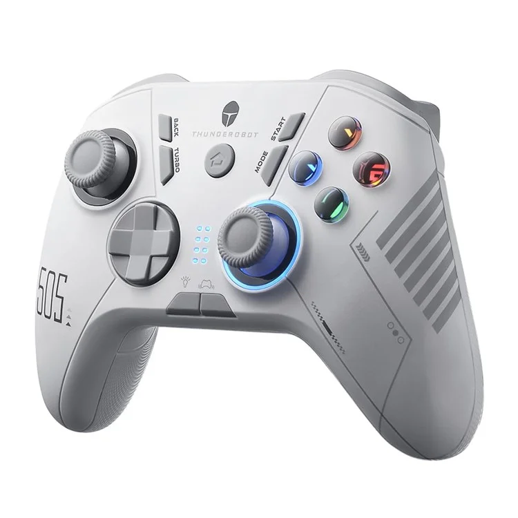 THUNDEROBOT G50S Bluetooth-compatible / 2.4G Wireless / Wired Gamepad 6-Axis Gyro Programmable Game Controller - White