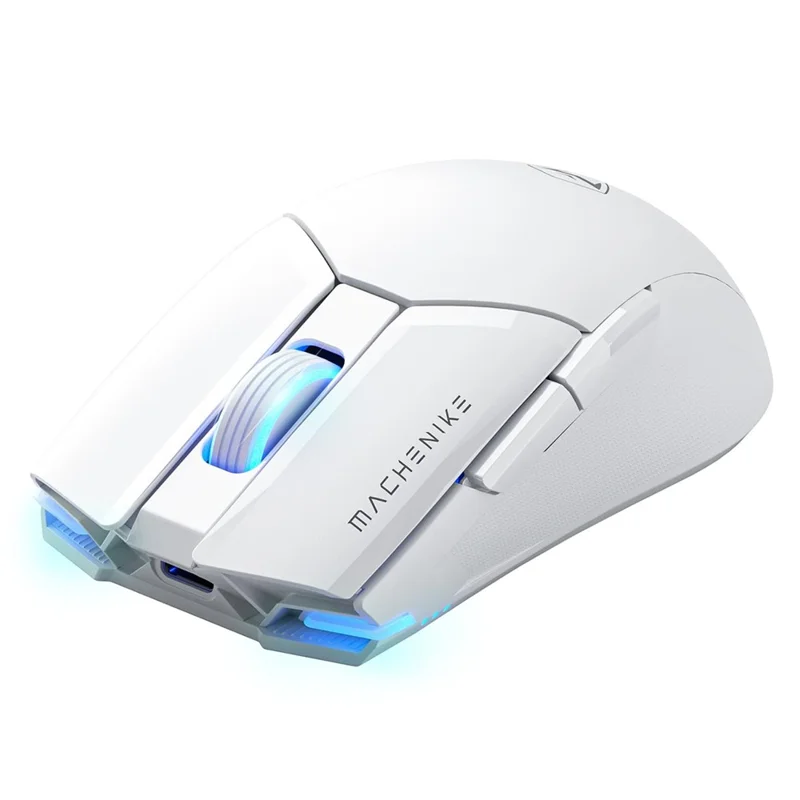 MACHENIKE M7 Pro Wired / 2.4G Wireless Mouse PAW3395 Sensor Gaming Working Computer Laptop Mice - White