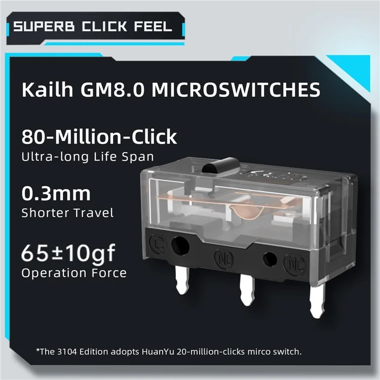 MACHENIKE M7 Pro Wired / 2.4G Wireless Mouse PAW3395 Sensor Gaming Working Computer Laptop Mice - White