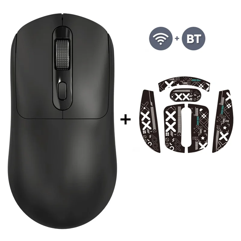 T-WOLF X8 Souris sans fil à double mode avec batterie rechargeable de 500 mAh pour jeux - Noir
