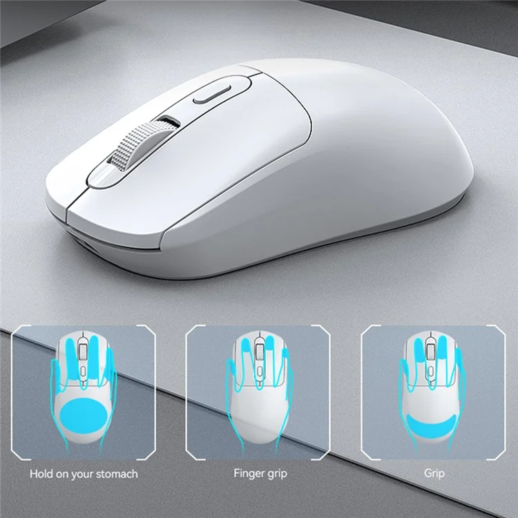 T-WOLF X8 Souris sans fil à double mode avec batterie rechargeable de 500 mAh pour jeux - Noir