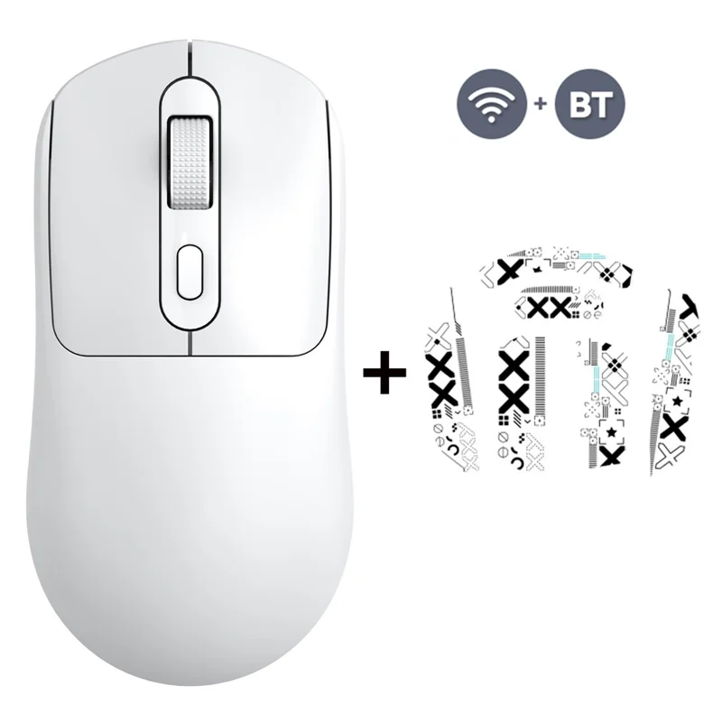 T-WOLF X8 Dual Mode Wireless Mouse with 500mAh Rechargeable Battery Gaming Mouse - White