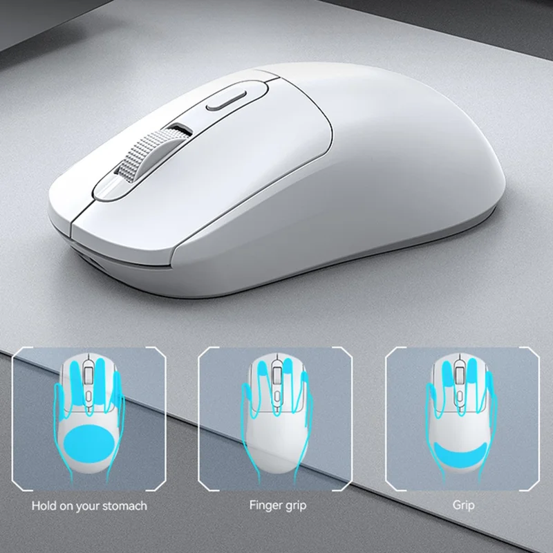 T-WOLF X8 Dual Mode Wireless Mouse with 500mAh Rechargeable Battery Gaming Mouse - White