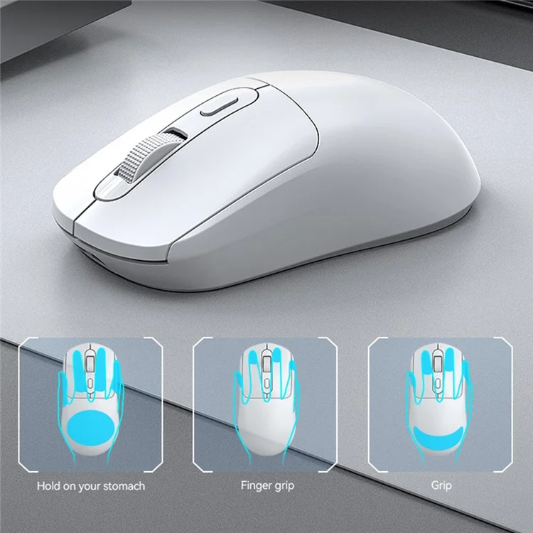T-WOLF X8 Souris sans fil Bluetooth Mode unique 2,4G Rechargeable par USB-C pour Gaming - Noir