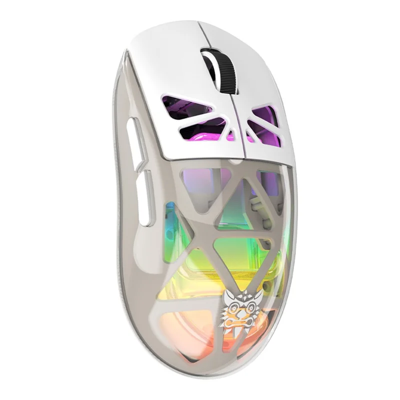 ONIKUMA CW930 Tri-Mode Gaming Mouse 2.4G Bluetooth-Compatible Wired RGB Light 3600DPI Mouse - White