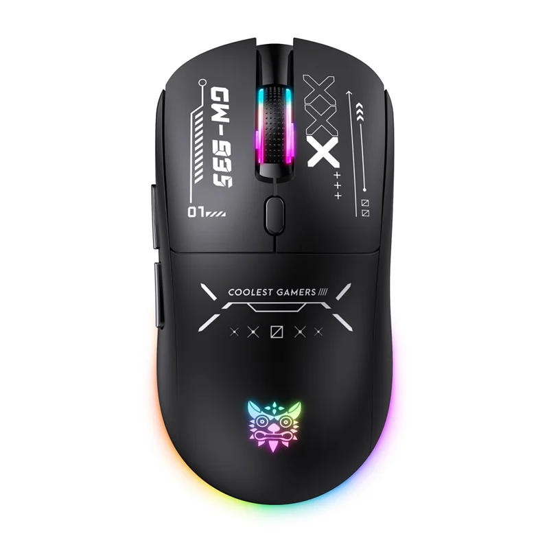 ONIKUMA CW935 Drei-Modus-Gaming-Maus RGB 12800 DPI Bluetooth-kompatibel Wireless 2,4G Maus - Schwarz