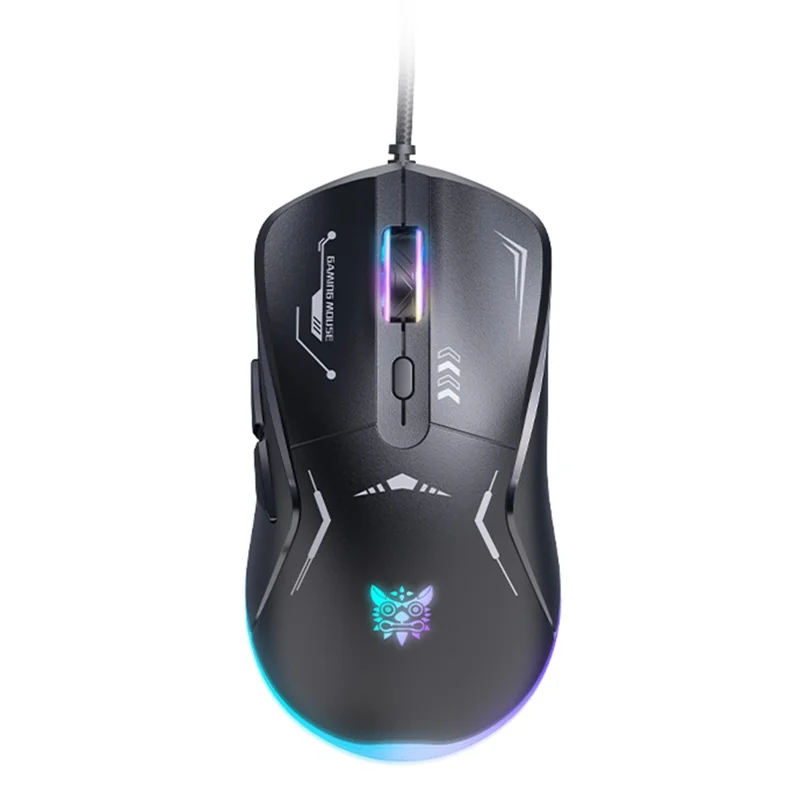 ONIKUMA CW917 Gaming Mouse 6 Keys RGB Color Wired Mechanical Mouse for PC Esports - Black