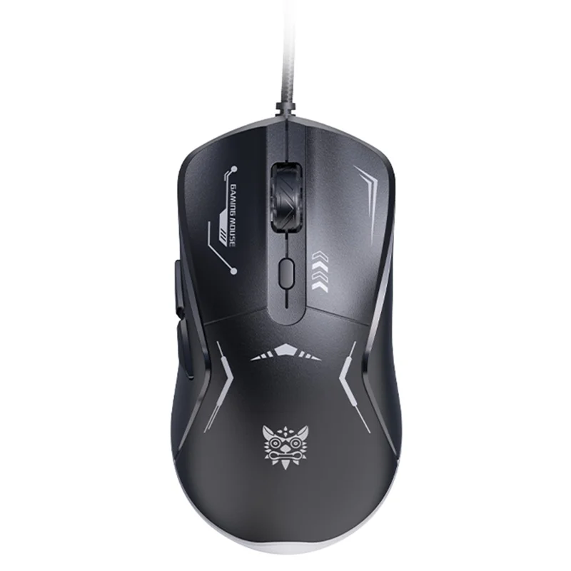ONIKUMA CW917 Gaming Mouse 6 Keys RGB Color Wired Mechanical Mouse for PC Esports - Black
