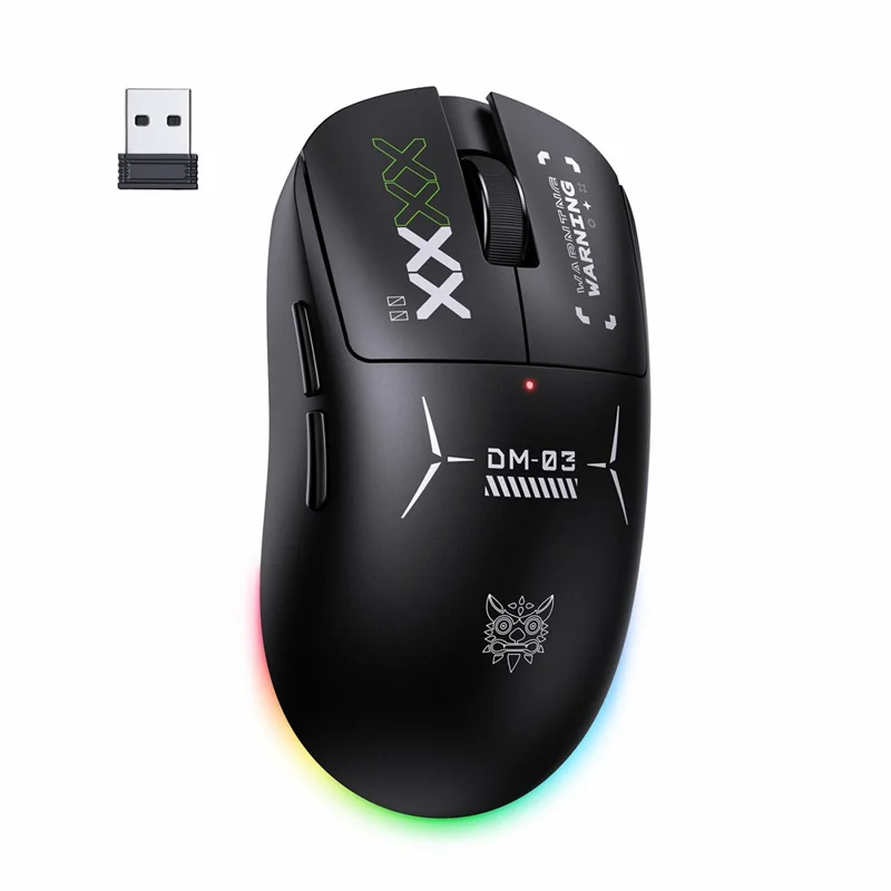 ONIKUMA DM03 Spelmus Trådlös 2,4 G Bluetooth-kompatibel Sladden 3-läges 12000 DPI Laddningsbar Mus för PC-spel Kontor