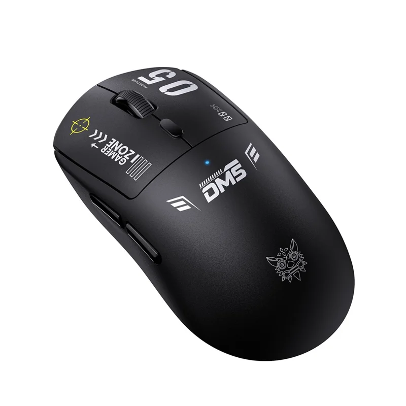 ONIKUMA DM05 Mouse da Gioco Tri-Modalità Bluetooth-compatibile 2.4G Wireless Cablato Ergonomico per PC - Nero