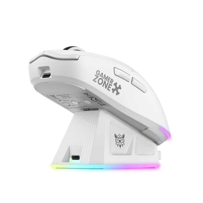 ONIKUMA DM07 2,4G trådløs gaming-mus 3-tils-måde tråbunden Bluetooth-kompatibel PC-mus med magnetisk opladningsbase - Hvid