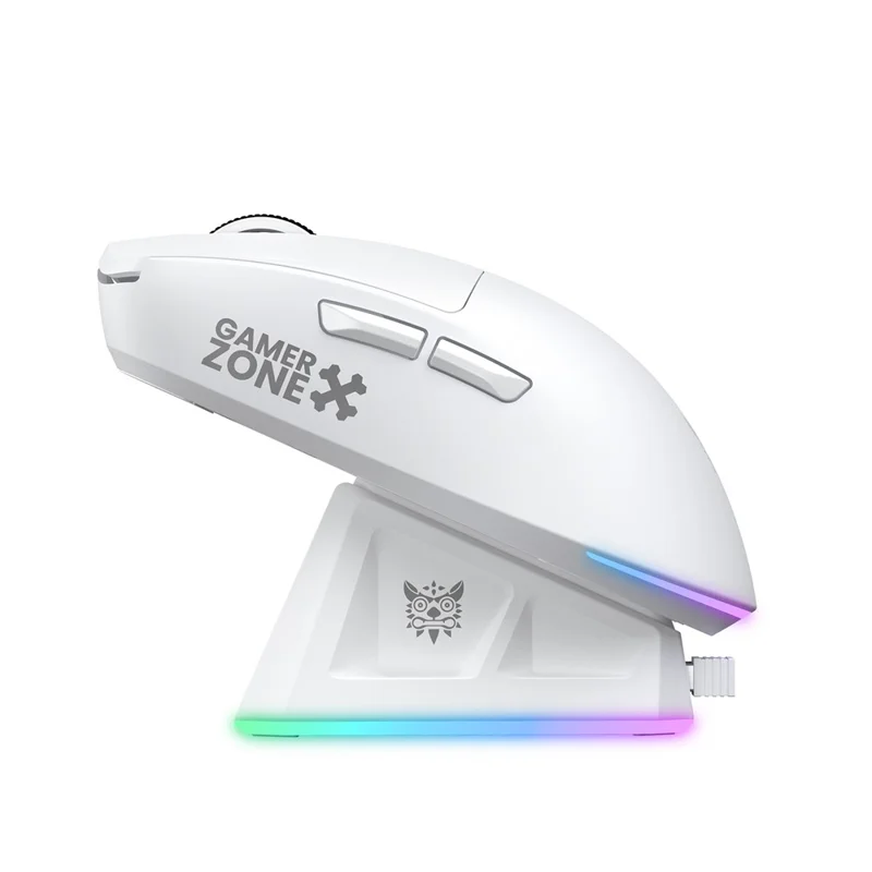 ONIKUMA DM07 2,4G trådløs gaming-mus 3-tils-måde tråbunden Bluetooth-kompatibel PC-mus med magnetisk opladningsbase - Hvid