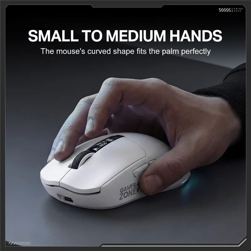 ONIKUMA DM07 2,4G trådløs gaming-mus 3-tils-måde tråbunden Bluetooth-kompatibel PC-mus med magnetisk opladningsbase - Hvid