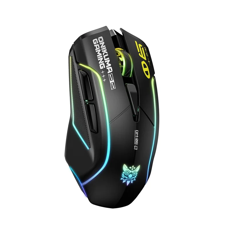 ONIKUMA DM06 Gaming Mouse 3-Mode Wireless Bluetooth-compatible 2.4G Wired 12800 DPI RGB PC Mouse - Black