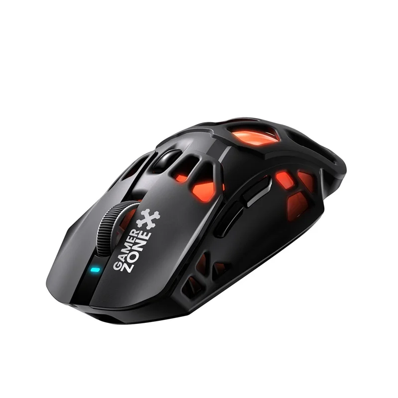 ONIKUMA DM09 Tri-Mode Wireless Gaming Mouse Hollow Design with RGB Magnetic Charging Base - Black