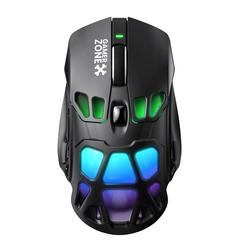 ONIKUMA DM09 Tri-Mode Wireless Gaming Mouse Hollow Design with RGB Magnetic Charging Base - Black
