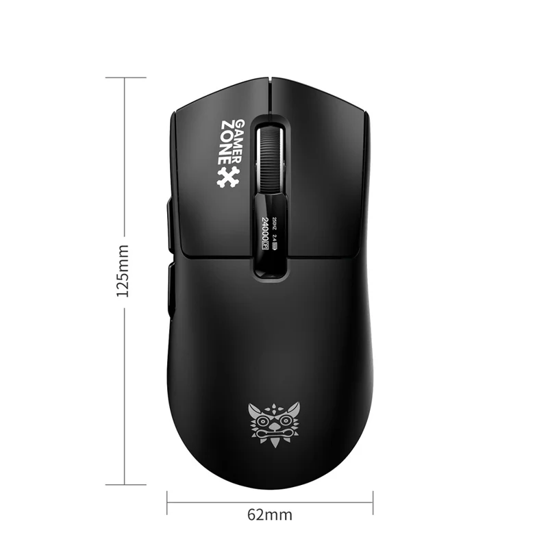 ONIKUMA DM10 Tri-Mode Wireless Gaming Mouse 6-Level DPI 1000Hz Polling Rate with RGB Charging Base - Black