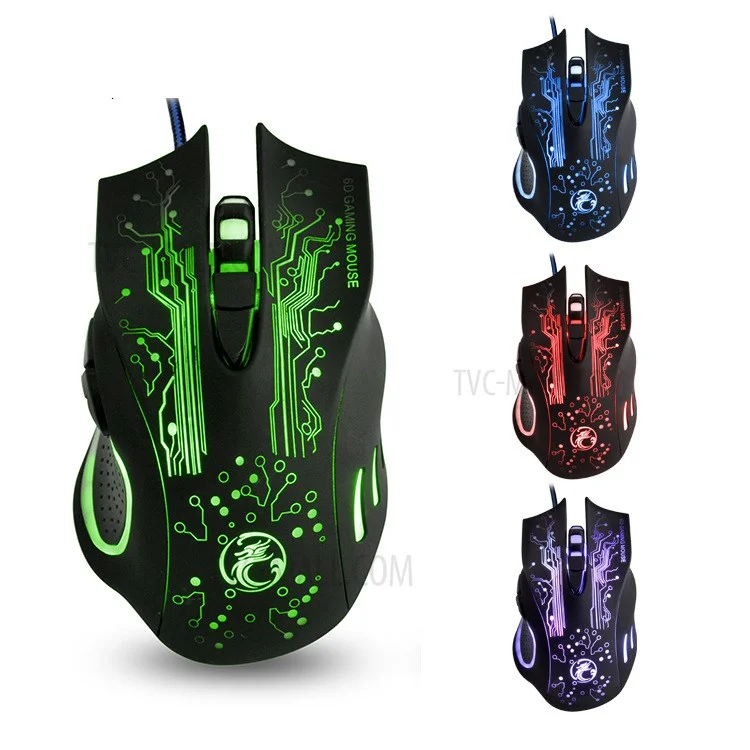 IMICE X9 Wired Optical Gaming Mouse 4 Ratones DPI Ajustables 6 Botones Programables Ratones de Juegos